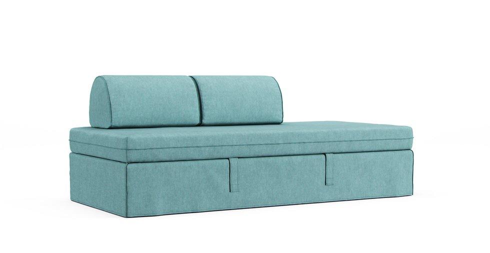 Flottebo Sofa Bed Cover (90cm) - Care+ Tweed Mineral Blue