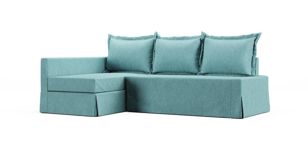 Friheten Corner Sofa-Bed Cover - Care+ Tweed Mineral Blue