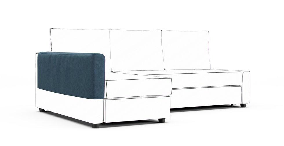 Friheten Chaise Armrest Protector Covers - Care+ Tweed Teal