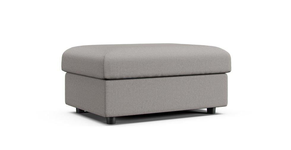 Finnala Footstool Cover - Care+ Canvas Ash