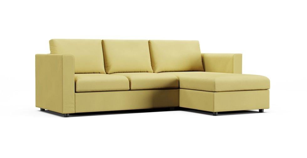 Finnala Sofa with Chaise Cover - Care+ Tweed Amber