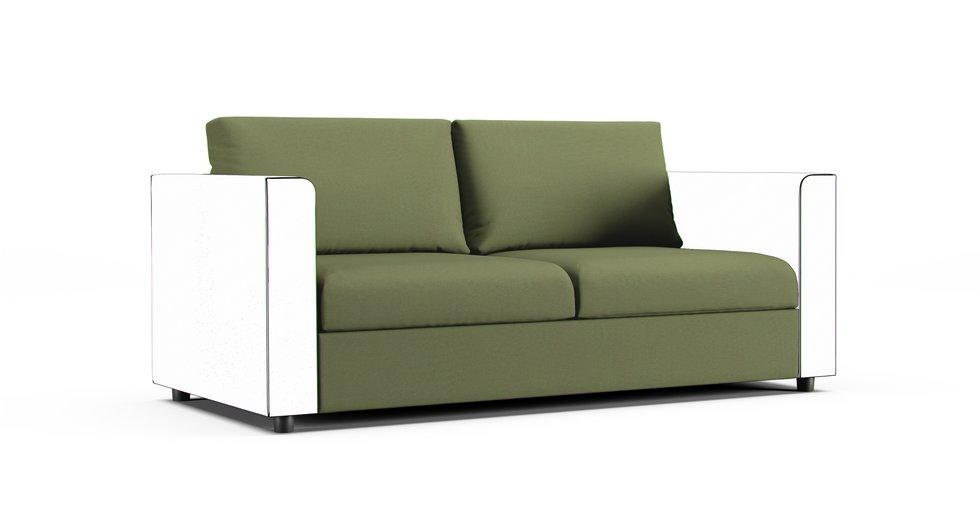Finnala Loveseat Sleeper Section Cover - Care+ Canvas Sage