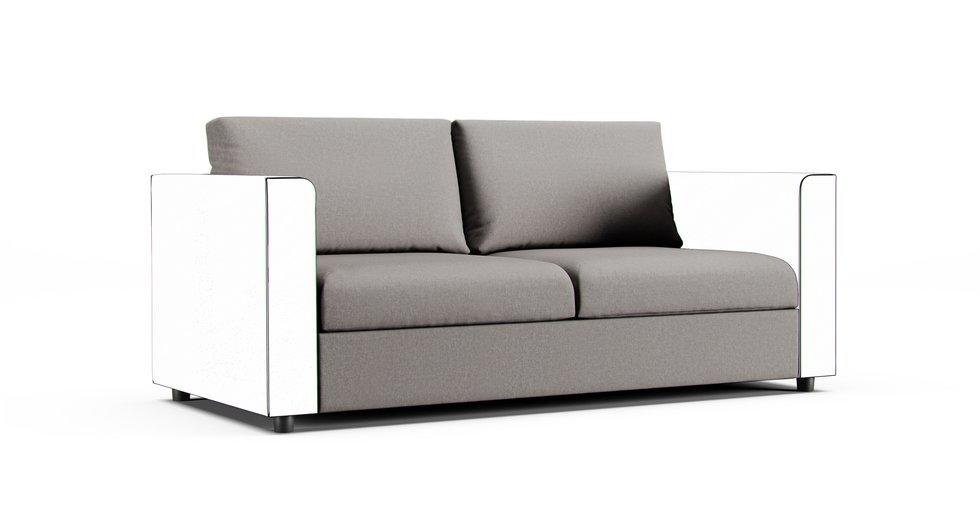 Finnala Loveseat Sleeper Section Cover - Care+ Canvas Ash