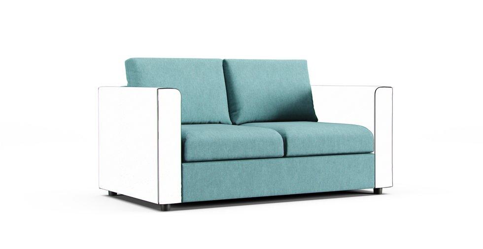 Finnala 2 Seat Section Cover - Care+ Tweed Mineral Blue