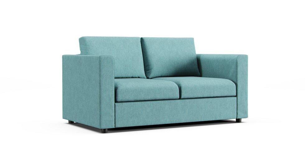 Finnala 2 Seat Sofa Cover - Care+ Tweed Mineral Blue