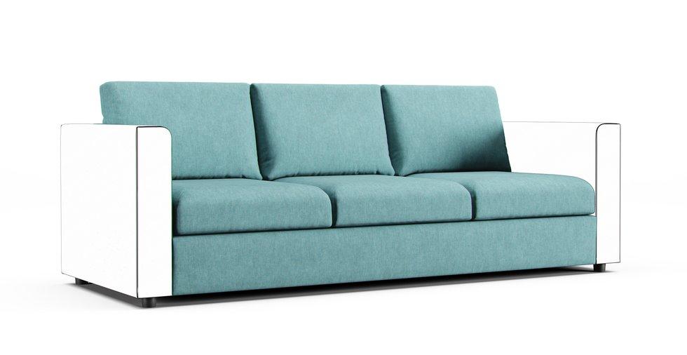 Finnala 3 Seat Section Cover - Care+ Tweed Mineral Blue