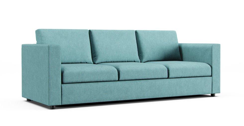 Finnala 3 Seat Sofa Cover - Care+ Tweed Mineral Blue