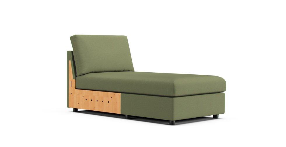 Finnala Chaise Section Cover - Care+ Canvas Sage
