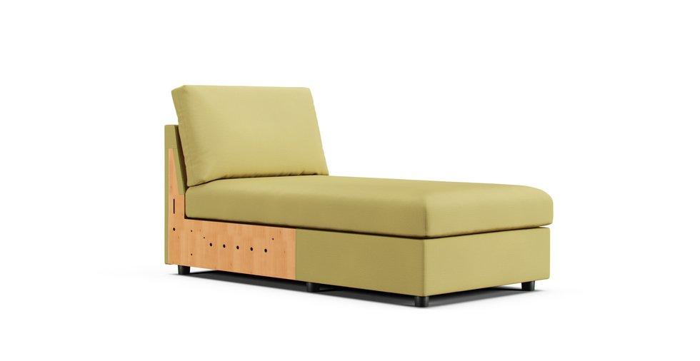 Finnala Chaise Section Cover - Care+ Tweed Amber