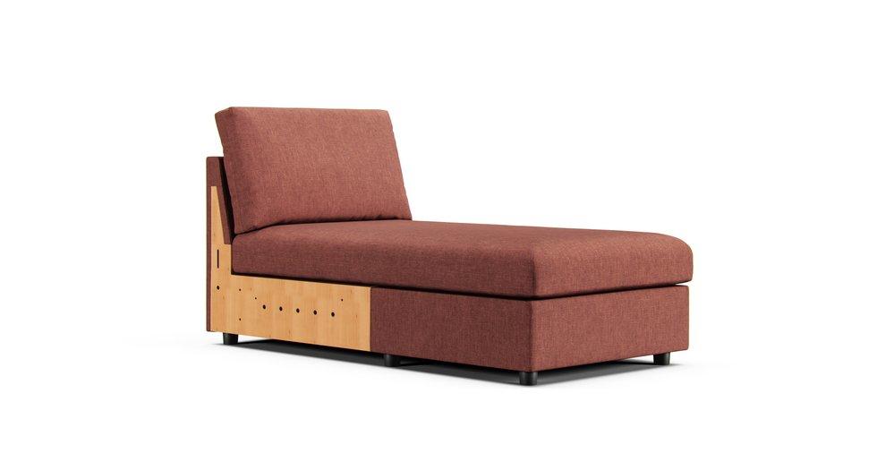 Finnala Chaise Section Cover - Care+ Tweed Sunset