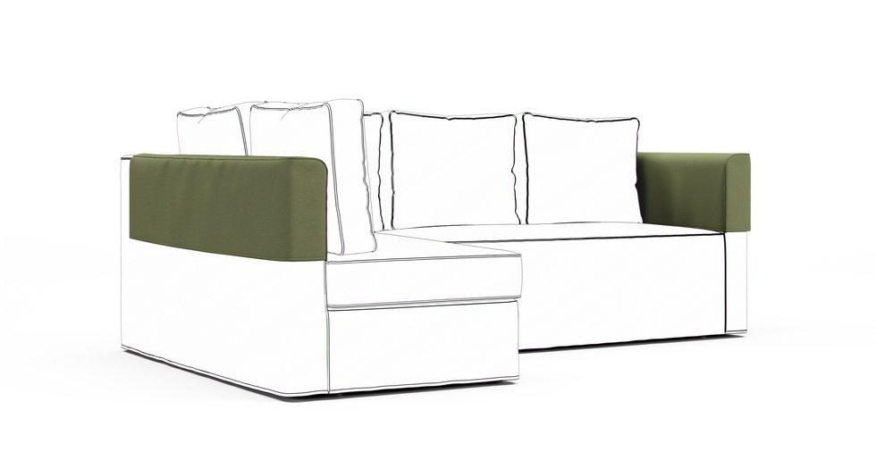 Fagelbo Chaise Armrest Protector Covers - Care+ Canvas Sage