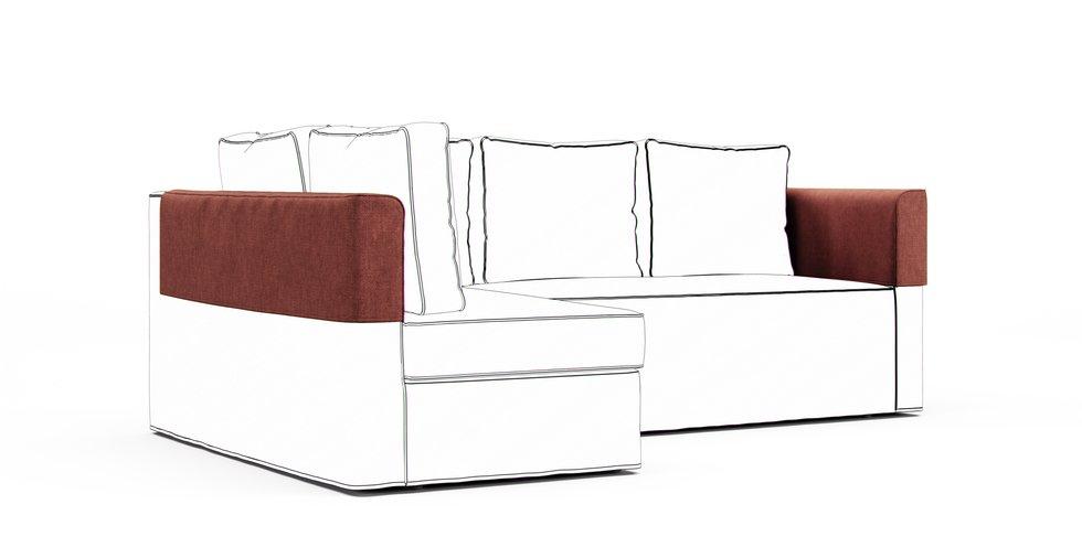 Fagelbo Chaise Armrest Protector Covers - Care+ Tweed Sunset