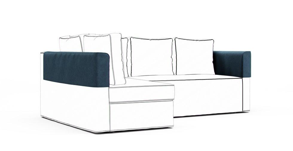 Fagelbo Chaise Armrest Protector Covers - Care+ Tweed Teal