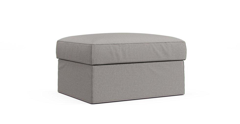 Farlov Footstool (with Storage) Cover - Care+ Canvas Ash