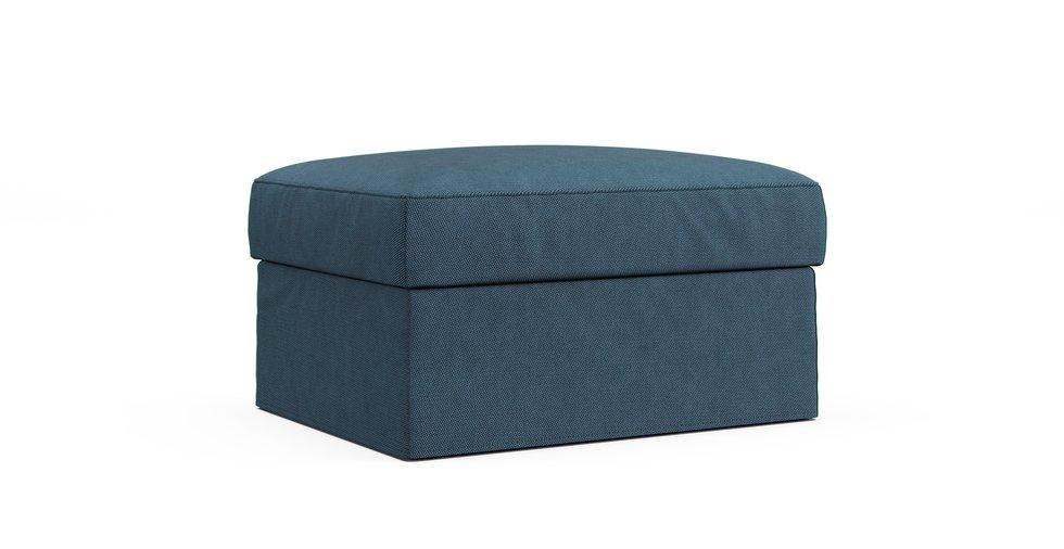 Farlov Footstool (with Storage) Cover - Care+ Tweed Teal