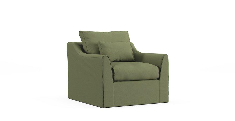 Farlov Armchair Cover - Care+ Canvas Sage