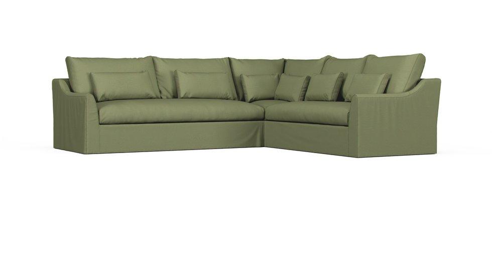 Farlov 5-seat Sectional Cover - Care+ Canvas Sage