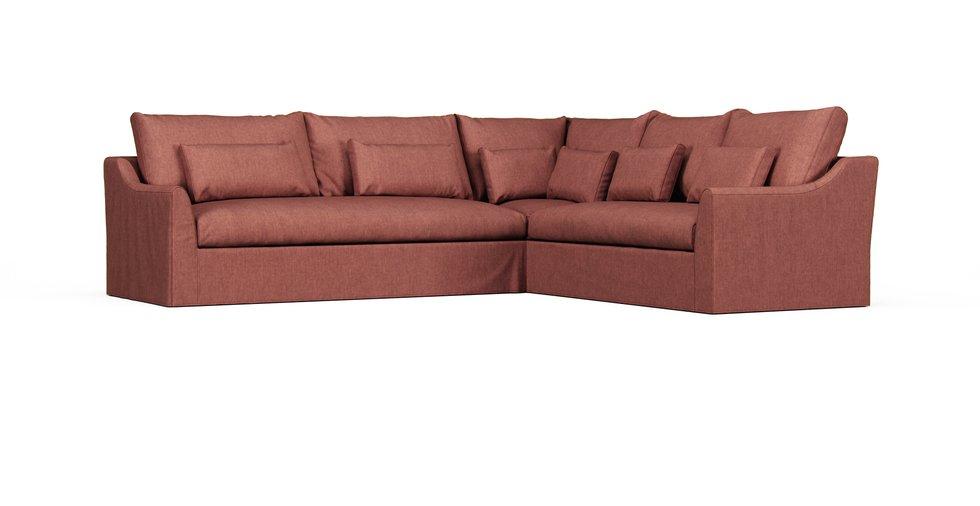 Farlov 5-seat Sectional Cover - Care+ Tweed Sunset