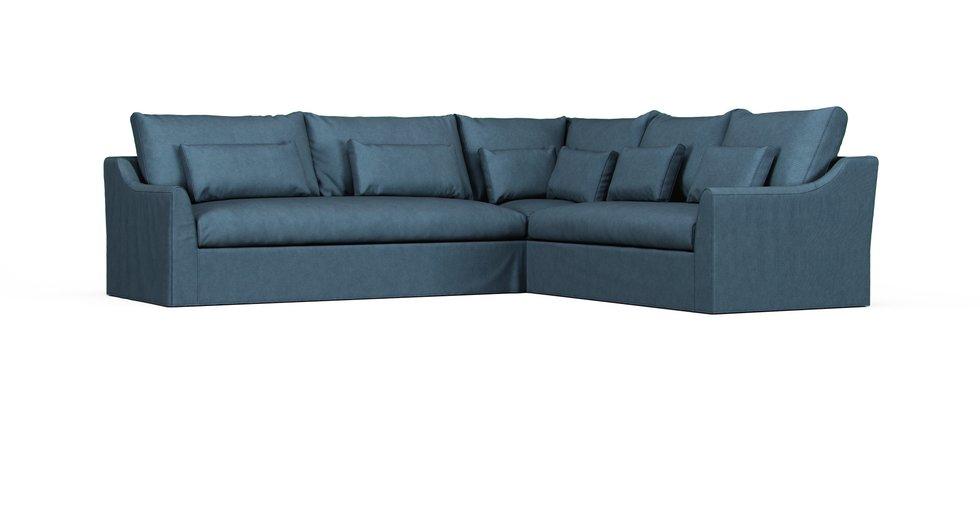 Farlov 5-seat Sectional Cover - Care+ Tweed Teal