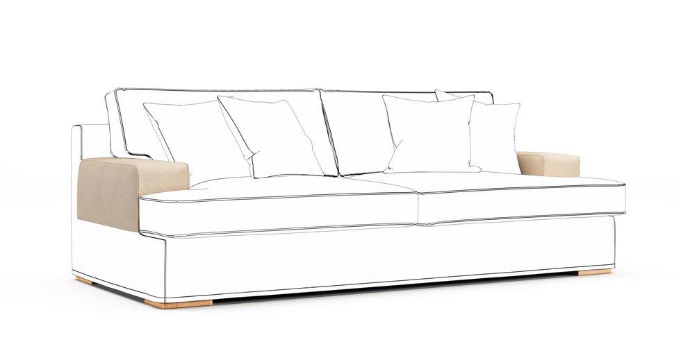 Goteborg Armrest Protector Covers — Add On - Mod Chenille Cream