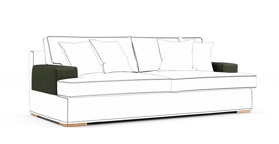 Goteborg Armrest Protector Covers — Add On - Everyday Weave Basil Green