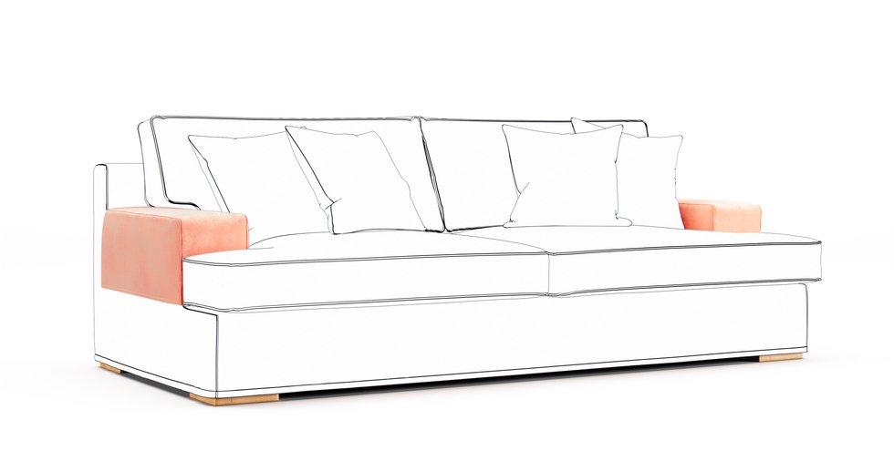 Goteborg Armrest Protector Covers — Add On - Classic Velvet Peach