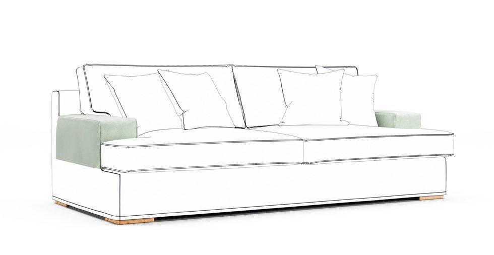 Goteborg Armrest Protector Covers — Add On - Classic Velvet Mint