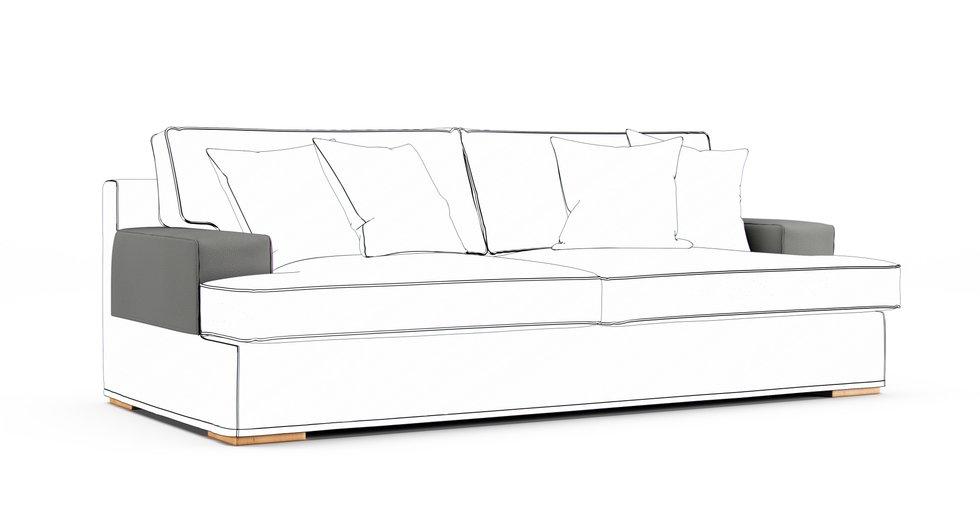 Goteborg Armrest Protector Covers — Add On - Mod Boucle Charcoal