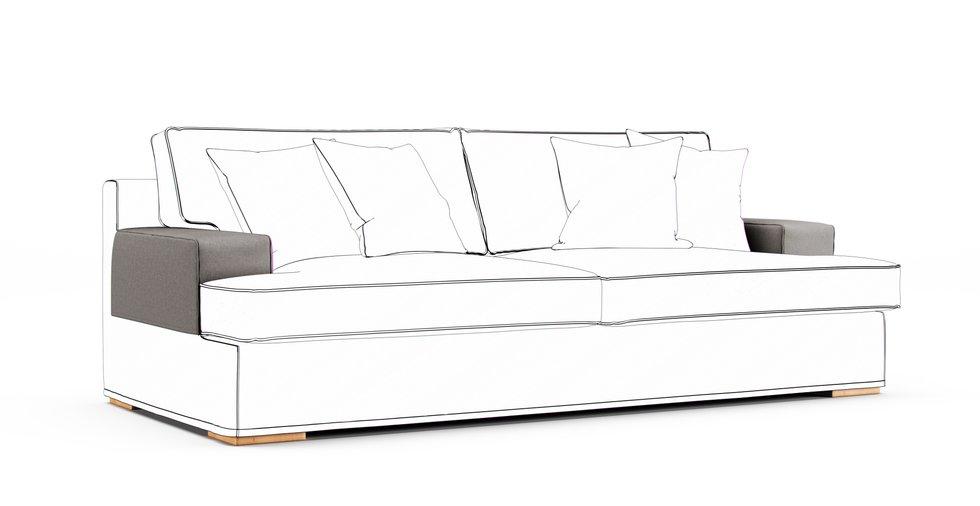 Goteborg Armrest Protector Covers - Care+ Canvas Ash