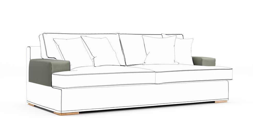 Goteborg Armrest Protector Covers — Add On - Everyday Cotton Silver Sage