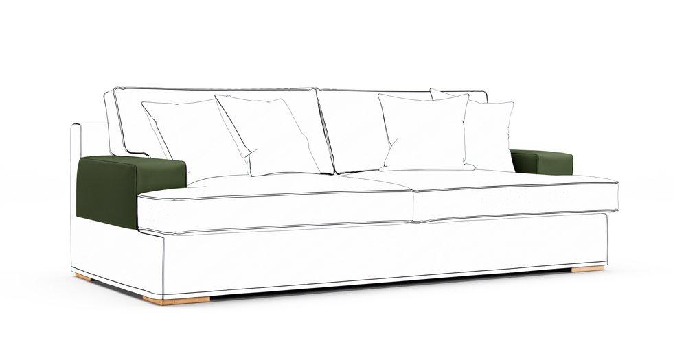 Goteborg Armrest Protector Covers — Add On - Everyday Cotton Forest Green