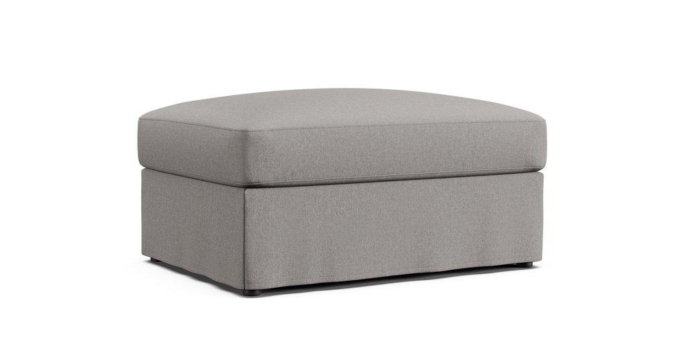 Gronlid Footstool with Storage Cover - Care+ Canvas Ash