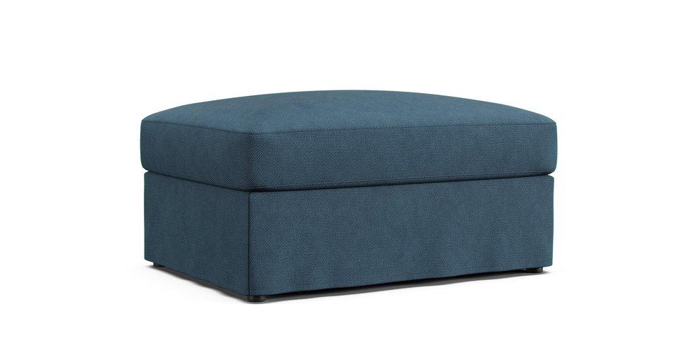 Gronlid Footstool with Storage Cover - Care+ Tweed Teal