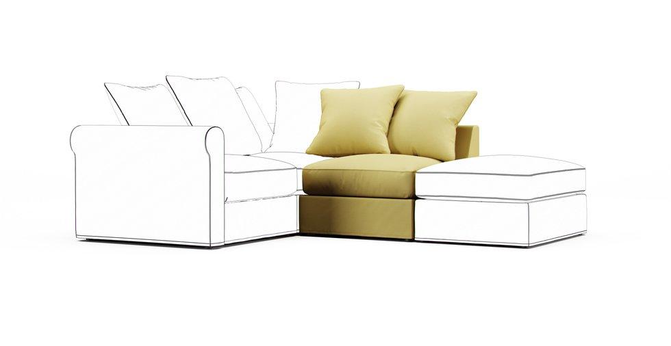 Gronlid One-Seat Section Cover - Care+ Tweed Amber