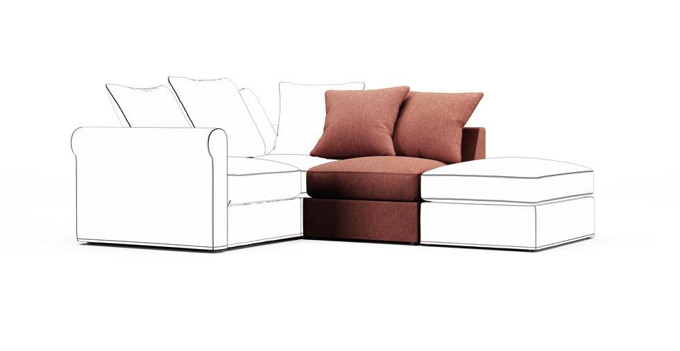 Gronlid One-Seat Section Cover - Care+ Tweed Sunset