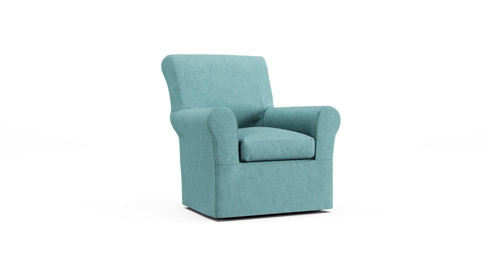 Gronlid Armchair Cover - Care+ Tweed Mineral Blue