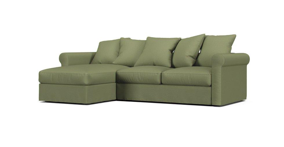 Gronlid Sofa with Chaise Lounge Cover - Care+ Canvas Sage