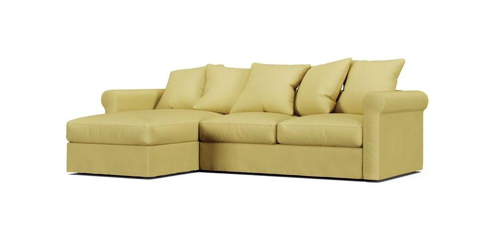 Gronlid Sofa with Chaise Lounge Cover - Care+ Tweed Amber