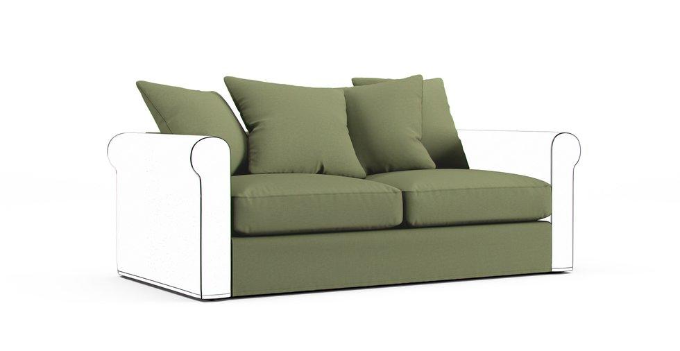 Gronlid Two-Seat Sofa-Bed Section Cover - Care+ Canvas Sage