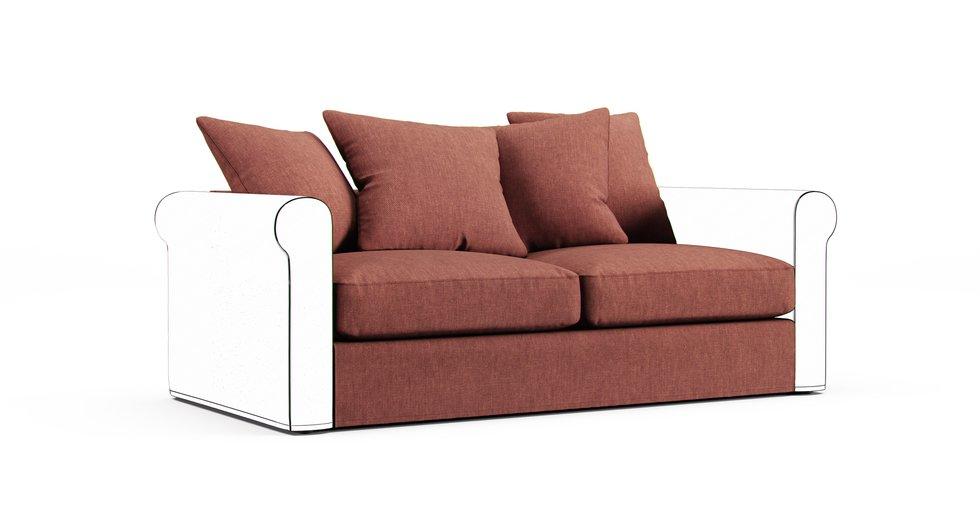 Gronlid Two-Seat Sofa-Bed Section Cover - Care+ Tweed Sunset