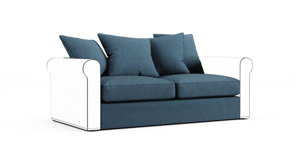 Gronlid Two-Seat Sofa-Bed Section Cover - Care+ Tweed Teal