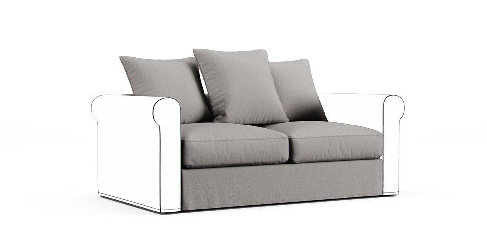 Gronlid Two-Seat Section Cover - Care+ Canvas Ash