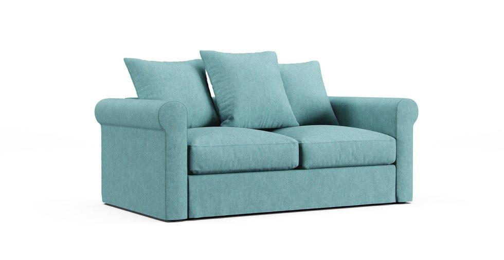 Gronlid Loveseat or 2-seater Sofa Cover - Care+ Tweed Mineral Blue