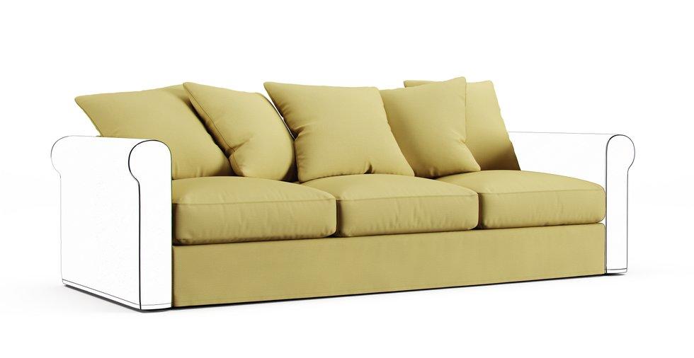 Gronlid Three-Seat Section Cover - Care+ Tweed Amber