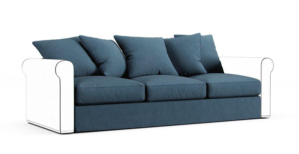 Gronlid Three-Seat Section Cover - Care+ Tweed Teal