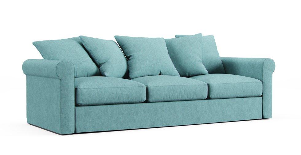 Gronlid Sofa Cover - Care+ Tweed Mineral Blue