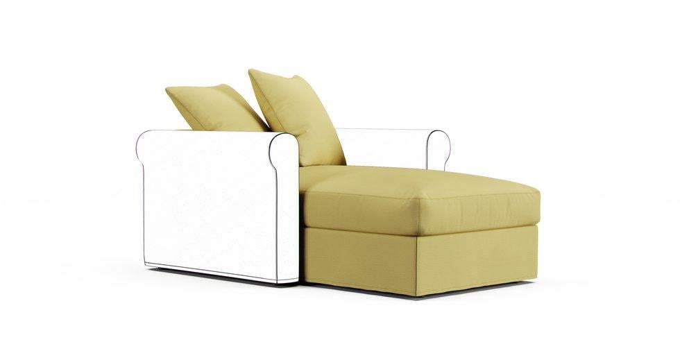 Gronlid Chaise Lounge Section Cover - Care+ Tweed Amber