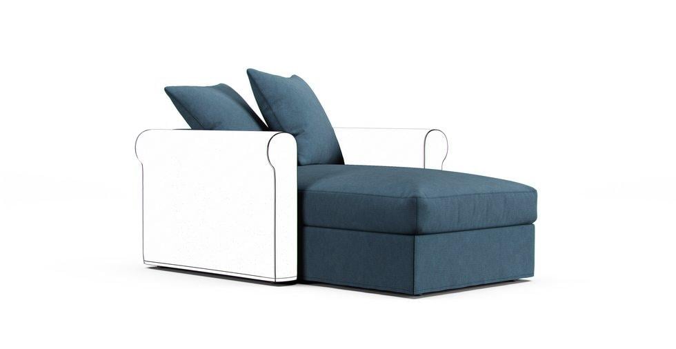 Gronlid Chaise Lounge Section Cover - Care+ Tweed Teal