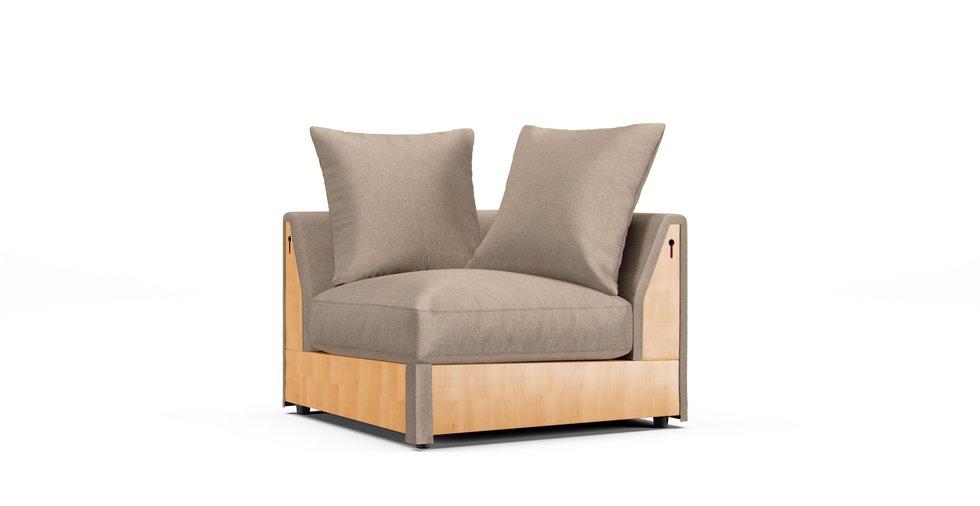 Mod Basketweave Flax