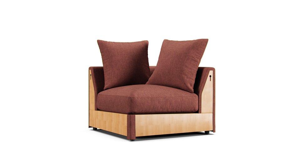 Gronlid Corner Section Sofa Cover - Care+ Tweed Sunset